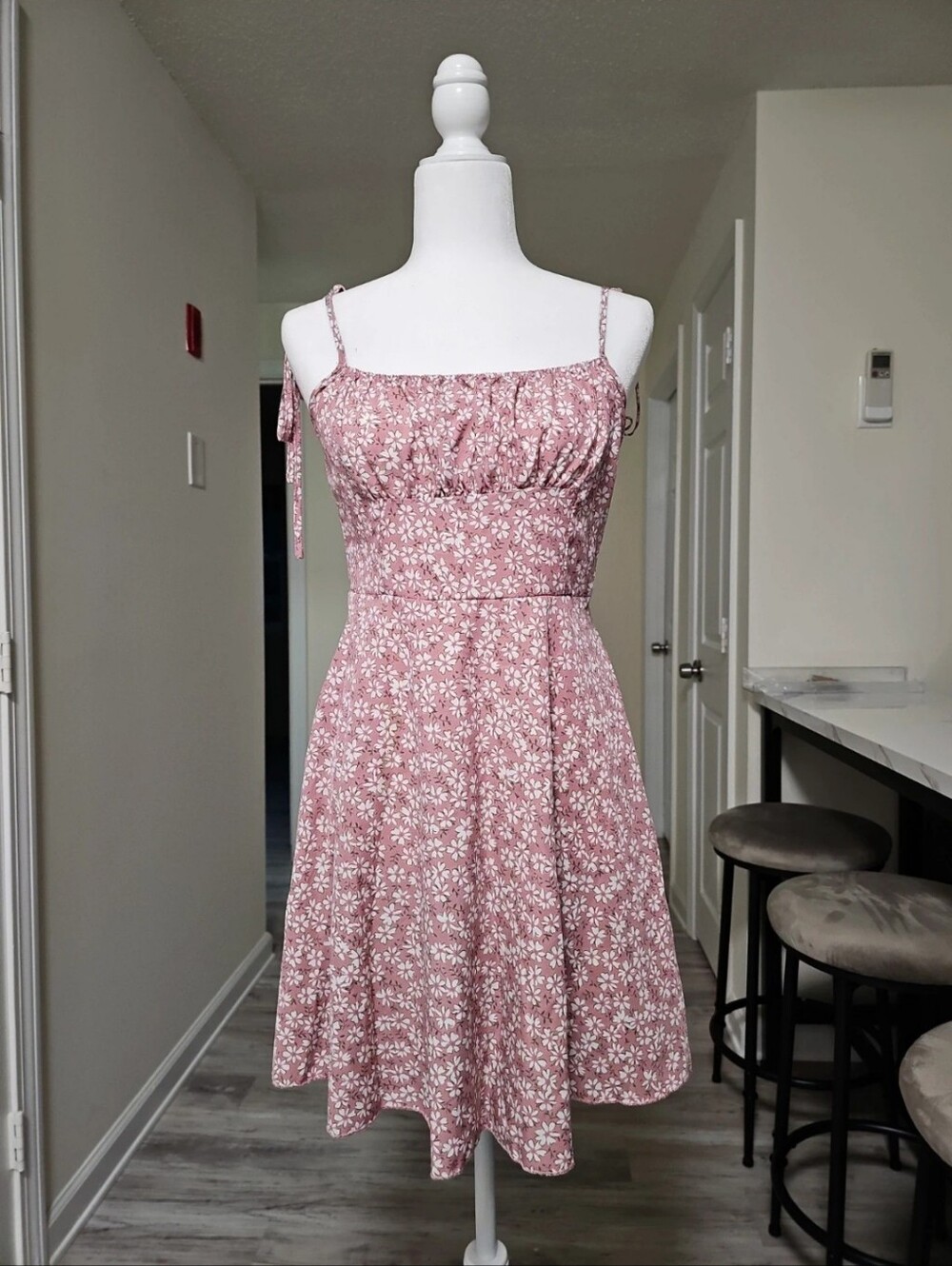 SHEIN Pink Floral Dress